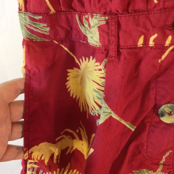 Free People Women’s Malibu Hawaiian Romper Maroon Size S P Boho Resort Vacation - Picture 9 of 10